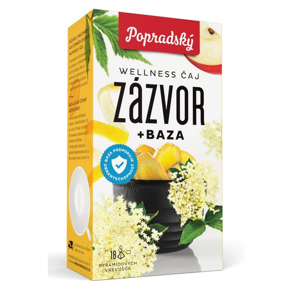 ČAJ BYLINNÝ - OVOCNÝ ZÁZVOR + BAZA WELLNESS 39,6g POPRAD 