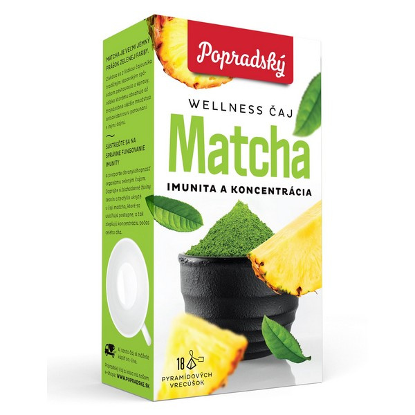 ČAJ BYLINNÝ MATCHA IMUNITA A KONCENTRÁCIA WELLNESS 27g POPRAD 