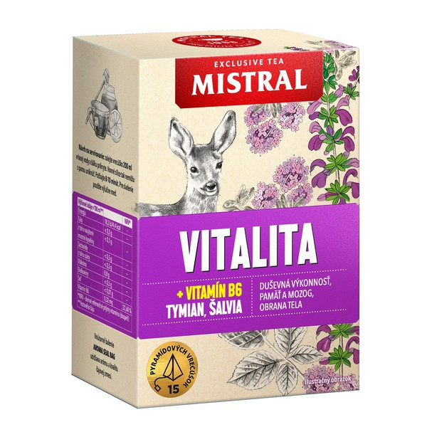 ČAJ BYLINNÝ VITALITA+VITAMÍN B6 30g MISTRAL POPRAD ČAJ BYLINNÝ VITALITA+VITAMÍN B6 30g MISTRAL POPRAD
