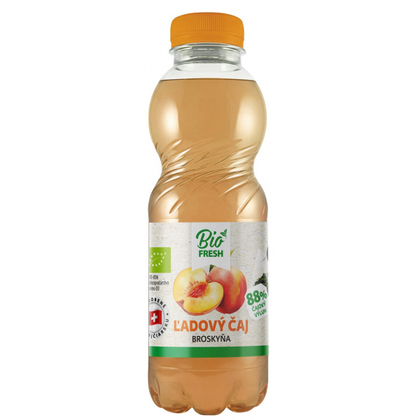 ČAJ ĽADOVÝ BIO BROSKYŇA 0.5l PET FRESH VRATNÝ OBAL