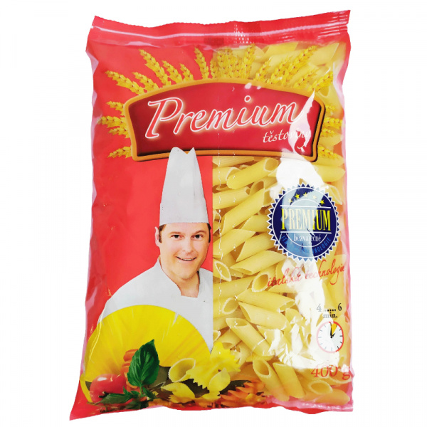 CESTOVINY PENNE BEZVAJEČNÉ 400g PREMIUM