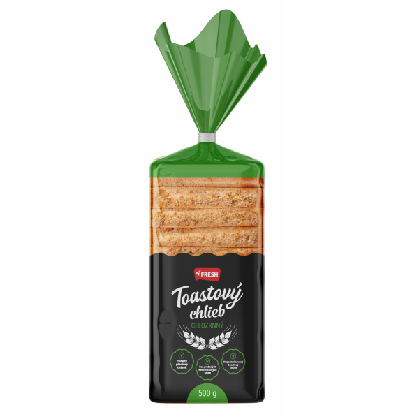 CHLIEB TOASTOVÝ CELOZRNNÝ 500g BK FRESH