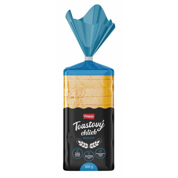CHLIEB TOASTOVÝ MASLOVÝ 500g BK FRESH
