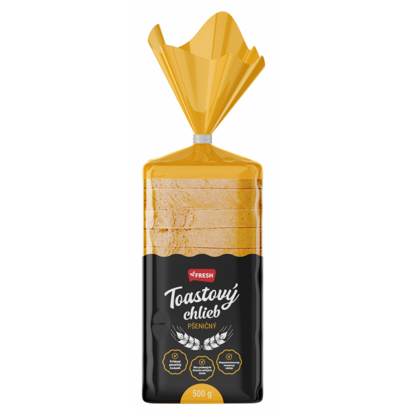 CHLIEB TOASTOVÝ PŠENIČNÝ 500g BK FRESH CHLIEB TOASTOVÝ PŠENIČNÝ 500g BK FRESH
