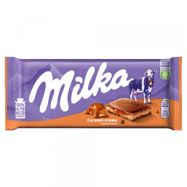 ČOKOLÁDA MILKA  100g, CARAMEL CREME