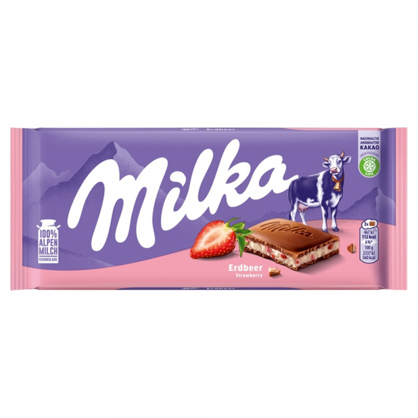 ČOKOLÁDA MILKA  100g, JAHODA