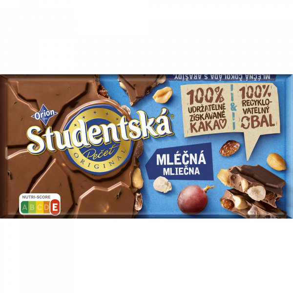 ČOKOLÁDA ŠTUDENTSKÁ PEČAŤ MLIEČNA 170g