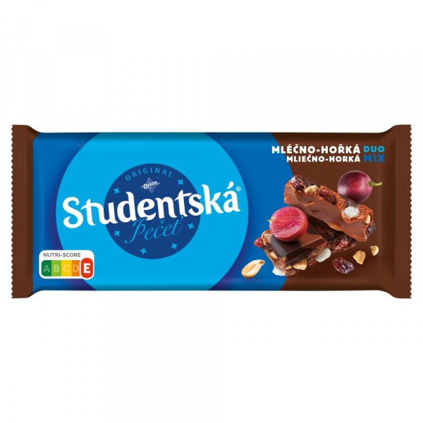 ČOKOLÁDA ŠTUDENTSKÁ PEČAŤ MLIEČNO-HORKÁ 170g