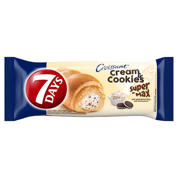 CROISSANT 7 DAYS SUPER MAX VANILLA CREAM&COOKIES 110g