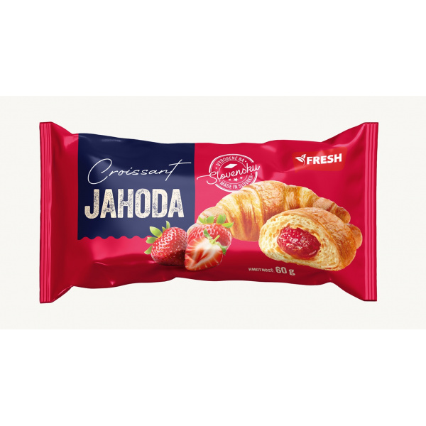 CROISSANT S JAHODOVOU NÁPLŇOU 60g FRESH 