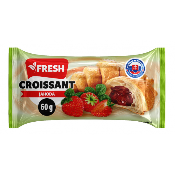 CROISSANT S JAHODOVOU NÁPLŇOU 60g FRESH