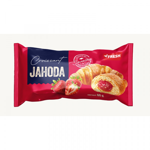 CROISSANT S JAHODOVOU NÁPLŇOU 60g FRESH