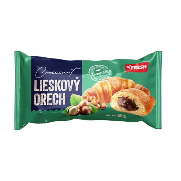 CROISSANT S LIESKOVO-ORIEŠKOVOU NÁPLŇOU 60g FRESH