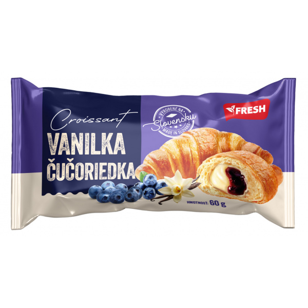 CROISSANT S VANILKA-ČUČORIEDKOVOU NÁPLŇOU 60g FRESH