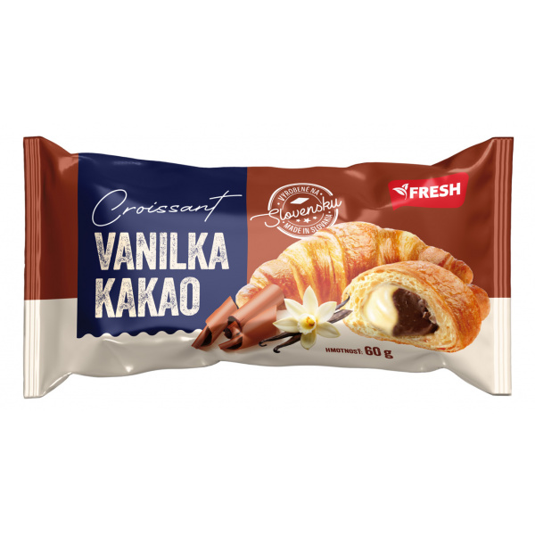 CROISSANT S VANILKA-KAKAOVOU NÁPLŇOU 60g FRESH