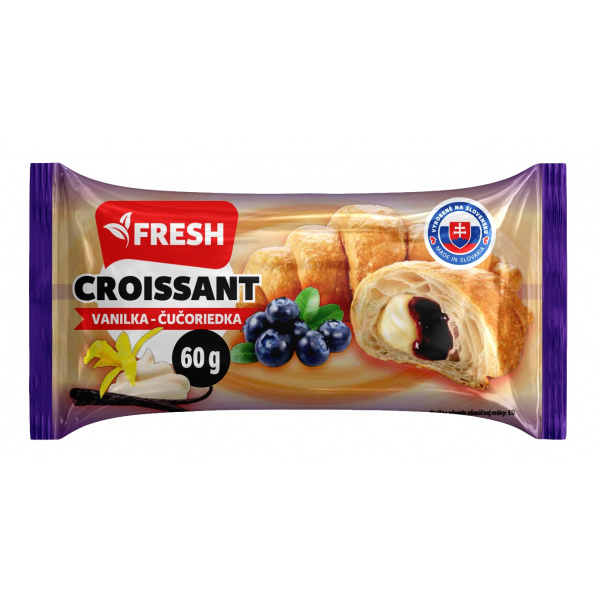 CROISSANT S VANILKOVO-ČUČORIEDKOVOU NÁPLŇOU 60g FRESH