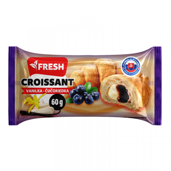 CROISSANT S VANILKOVO-ČUČORIEDKOVOU NÁPLŇOU 60g FRESH