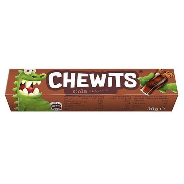 CUKRÍKY CHEWITS S COLOVOU PRÍCHUŤOU 30g CUKRÍKY CHEWITS S COLOVOU PRÍCHUŤOU 30g