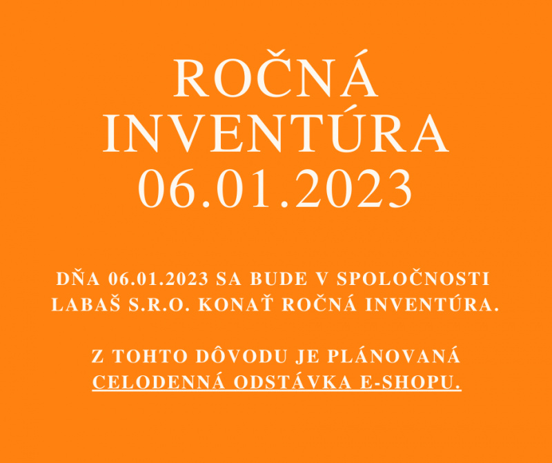 Odstávka eshopu kvôli ročnej inventúre