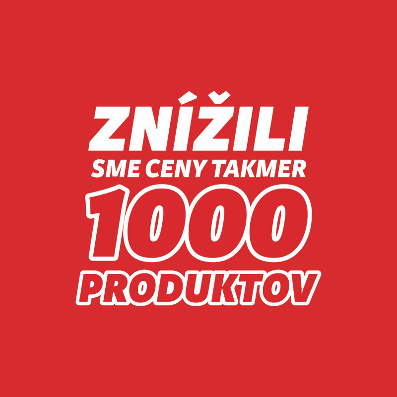 Znížili sme ceny takmer 1000 produktov