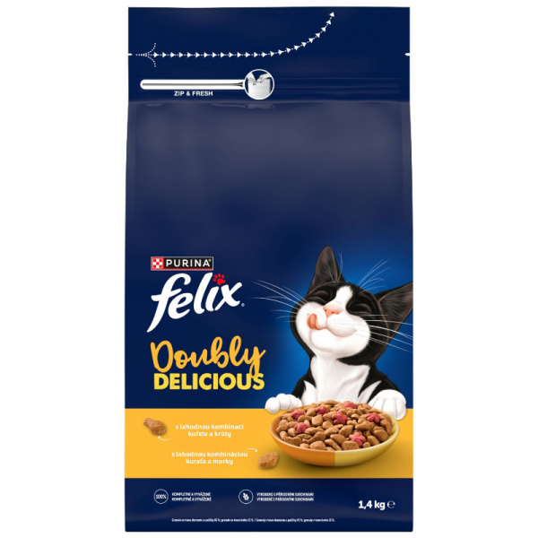 GRANULE MAČKA FELIX ADULT S KURAŤOM A MORKOU 1,4kg
