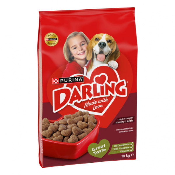 GRANULE PES DARLING MÄSO+ZEL.10kg NESTLÉ