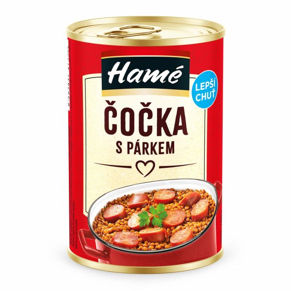 HOTOVÉ JEDLO ŠOŠOVICA S PÁRKOM 400g HAMÉ HOTOVÉ JEDLO ŠOŠOVICA S PÁRKOM 400g HAMÉ
