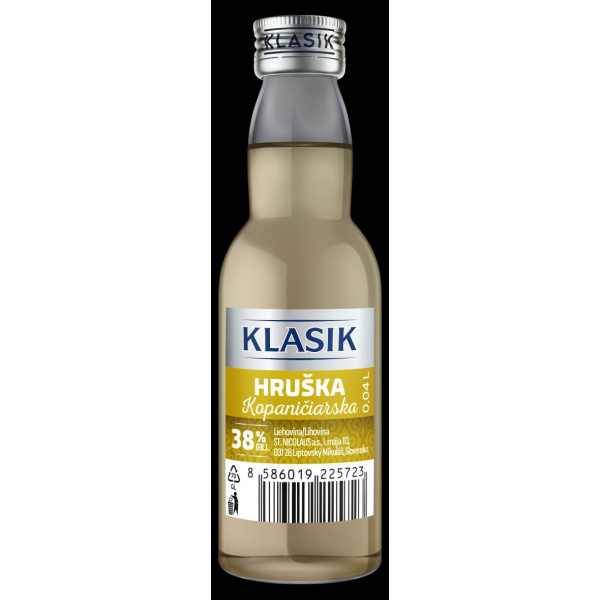 HRUŠKA KOPANIČIARSKA 38% 0.04l KLASIK NICOLAUS