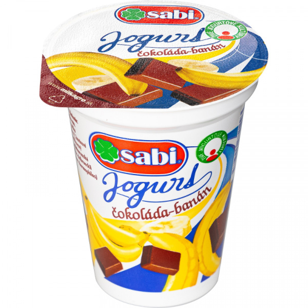 JOGURT ČOKOLÁDA - BANÁN 150g SABI BEZLEP