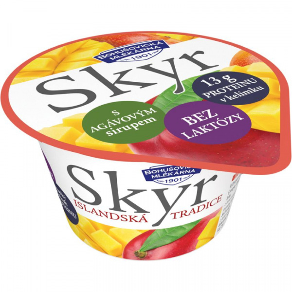 JOGURT SKYR MANGO S AGÁVOVÝM SIRUPOM 130g BEZ LAKTÓZY JOGURT SKYR MANGO S AGÁVOVÝM SIRUPOM 130g BEZ LAKTÓZY