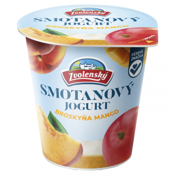 JOGURT SMOTANOVÝ BROSKYŇA-MANGO 145g ZVOLENSKÝ