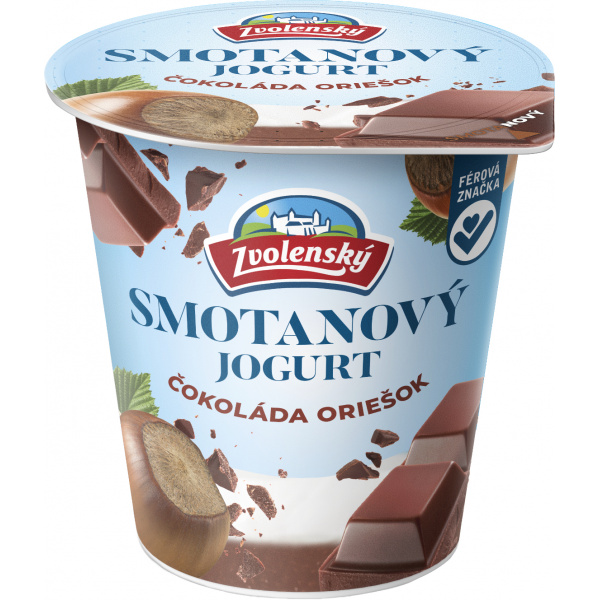 JOGURT SMOTANOVÝ ČOKOLÁDA-ORIEŠOK 145g ZVOLENSKÝ