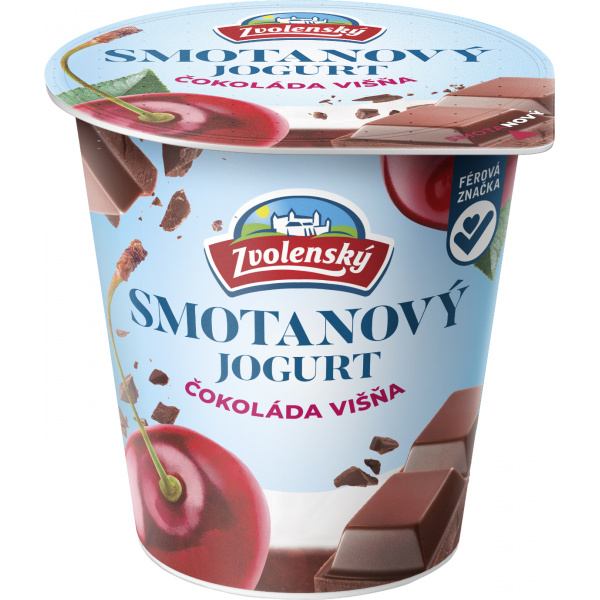 JOGURT SMOTANOVÝ ČOKOLÁDA-VIŠŇA 145g ZVOLENSKÝ