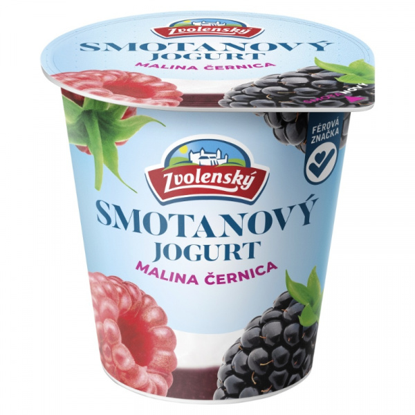 JOGURT SMOTANOVÝ MALINA-ČERNICA 145g ZVOLENSKÝ