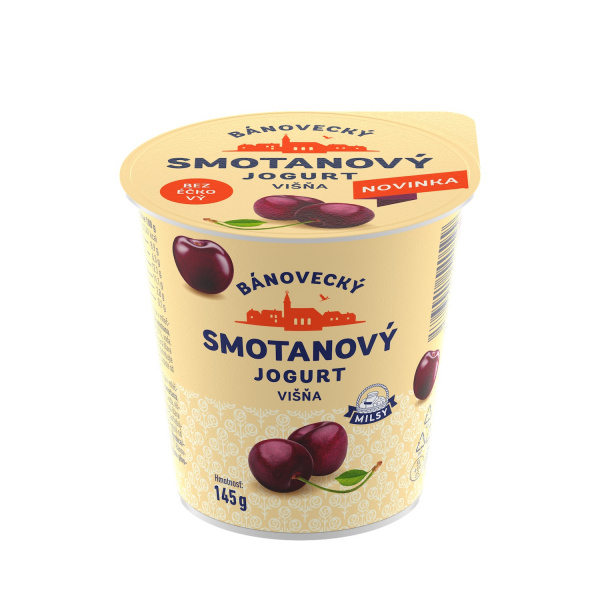 JOGURT SMOTANOVÝ VIŠŇA 145g BÁNOVECKÝ JOGURT SMOTANOVÝ VIŠŇA 145g BÁNOVECKÝ