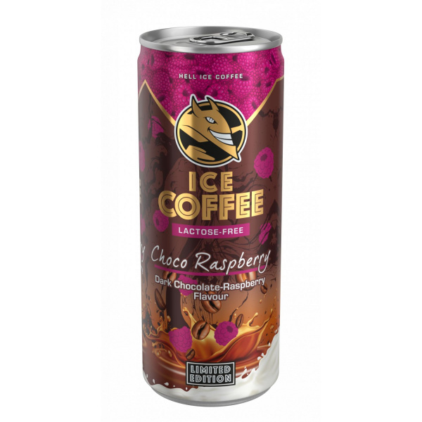 KÁVA ĽADOVÁ ICE COFFEE CHOCO RASPBERRY HELL 0.25l PLECH
