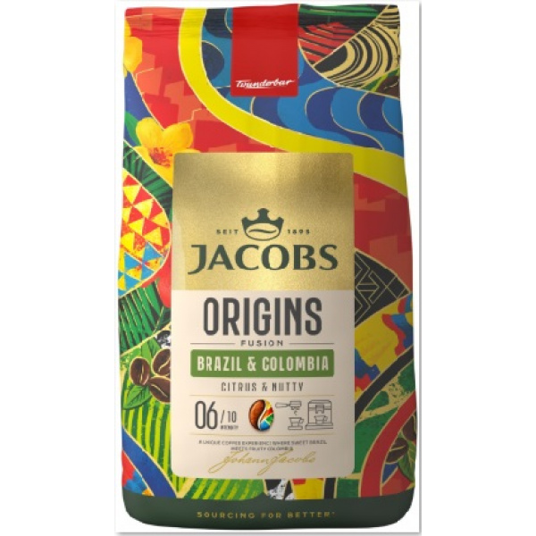 KÁVA ZRNKOVÁ BRAZIL & COLOMBIA 1kg JACOBS KÁVA ZRNKOVÁ BRAZIL & COLOMBIA 1kg JACOBS