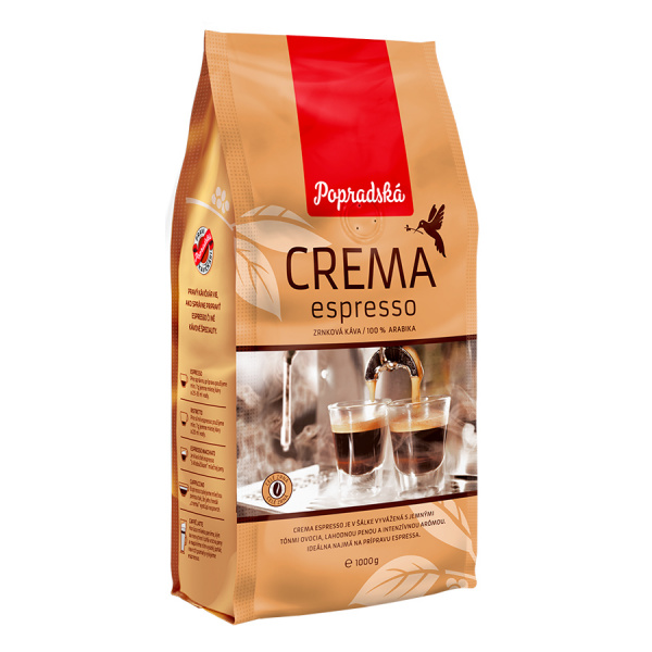 KÁVA ZRNKOVÁ CREMA ESPRESSO 1kg POPRAD