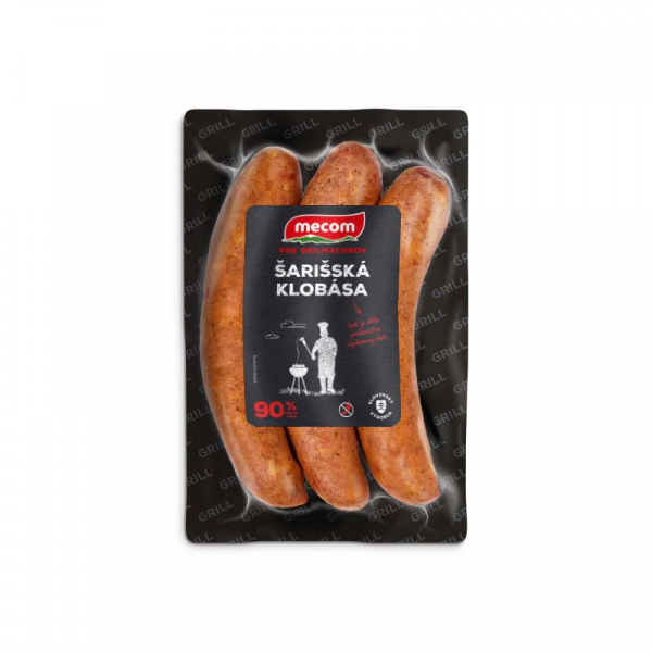 KLOBÁSA ŠARIŠSKÁ 350g 90% PODIEL MÄSA VB MECOM