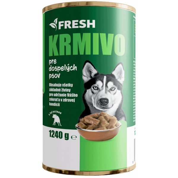 KONZERVA PES TEĽACIA 1240g FRESH
