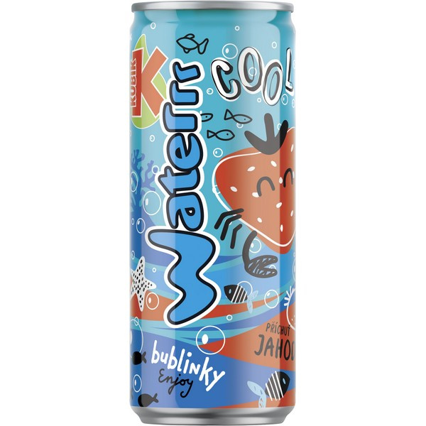 KUBÍK WATERRR JAHODA 0.25l PLECH VRATNÝ OBAL KUBÍK WATERRR JAHODA 0.25l PLECH VRATNÝ OBAL