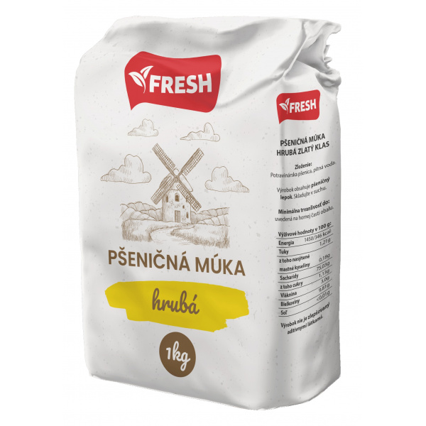 MÚKA HRUBÁ ZLATÝ KLAS 1kg FRESH