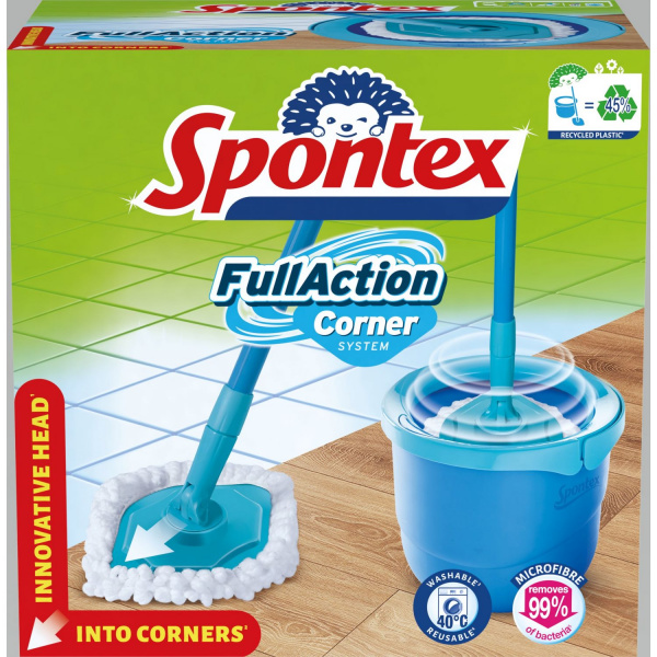 MOP SET ROTAČNÝ STRAPCOVÝ SPONTEX FULL ACTION CORNER SYSTEM