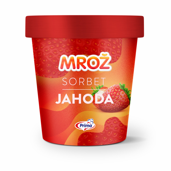 MRAZENÁ ZMRZLINA MROŽ SORBET JAHODA 460ml