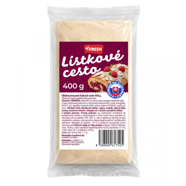 MRAZENÉ CESTO LÍSTKOVÉ 400g FRESH MRAZENÉ CESTO LÍSTKOVÉ 400g FRESH