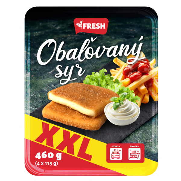 MRAZENÝ SYR OBAĽOVANÝ XXL 460g /4x115g/ FRESH