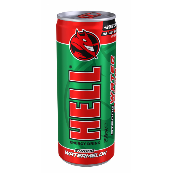 NÁPOJ ENERGETICKÝ HELL WATERMELON 0.25l PLECH VRATNÝ OBAL