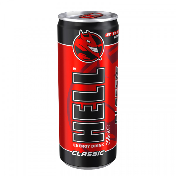 NÁPOJ ENERGETICKÝ HELL 0.25l PLECH VRATNÝ OBAL