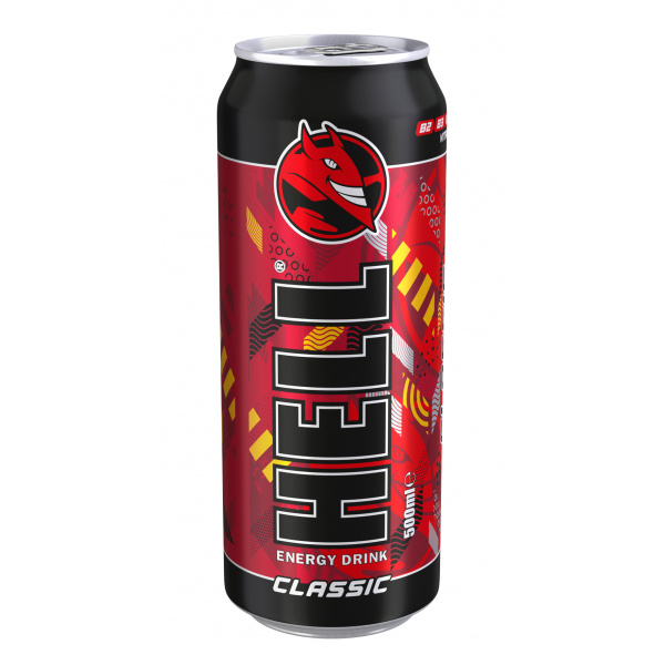 NÁPOJ ENERGETICKÝ HELL 0.5l GIGANT PLECH VRATNÝ OBAL