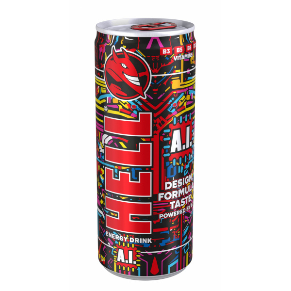 NÁPOJ ENERGETICKÝ HELL A.I. 0.25l PLECH VRATNÝ OBAL NÁPOJ ENERGETICKÝ HELL A.I. 0.25l PLECH VRATNÝ OBAL